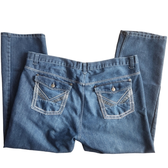 English Laundry Lion's Crest Mens Blue Denim 5 Pocketed Stretchy Jeans  46X32 - Picture 2 of 13